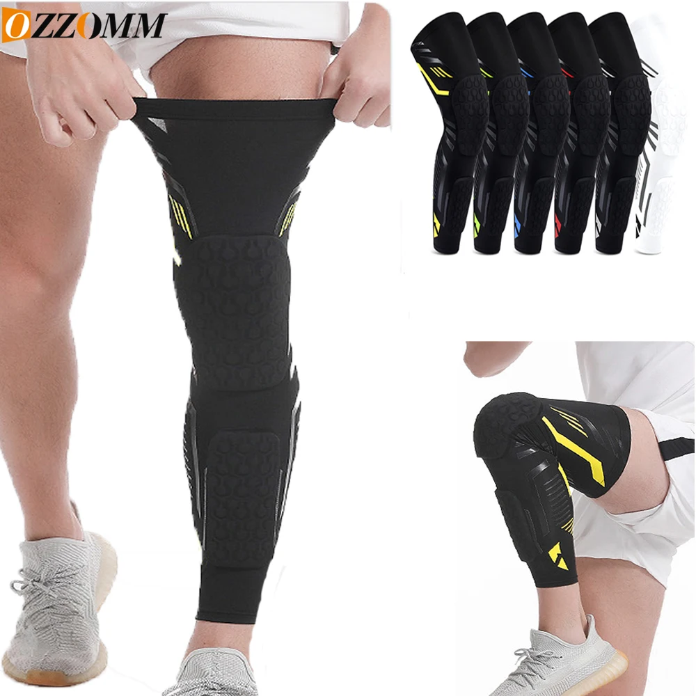 Mountain Biking Knee Pads - 1Piece Padded Knee Compression Sleeves Long