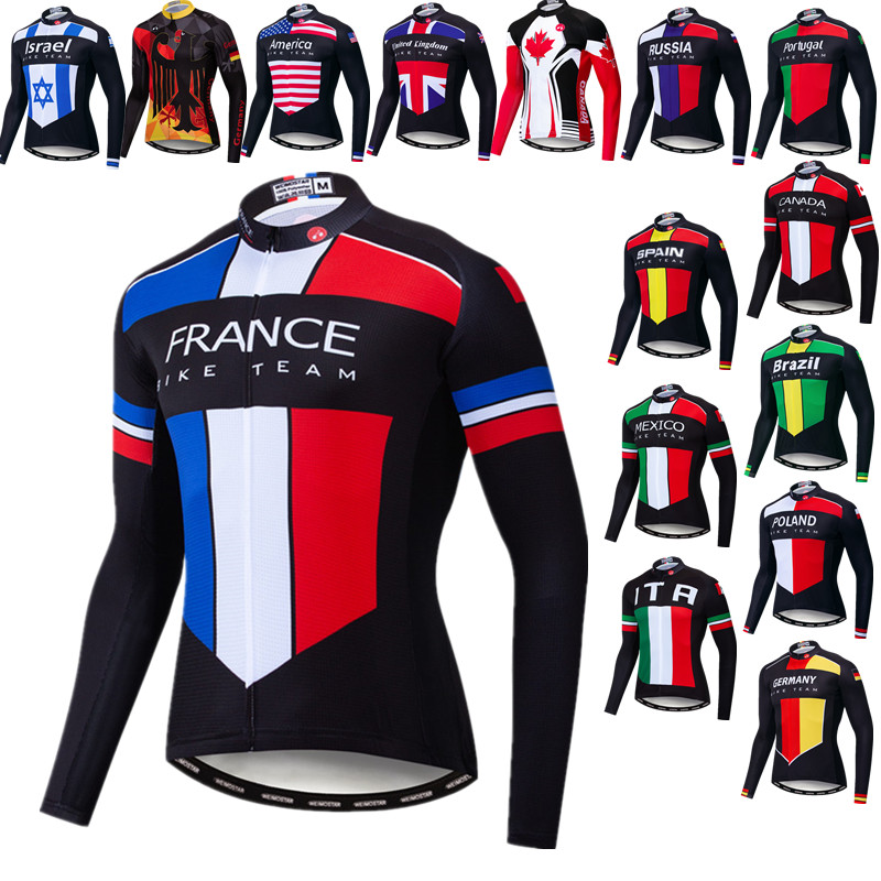 Mountain Biking France - France Men's Cycling Jersey Long Sleeve