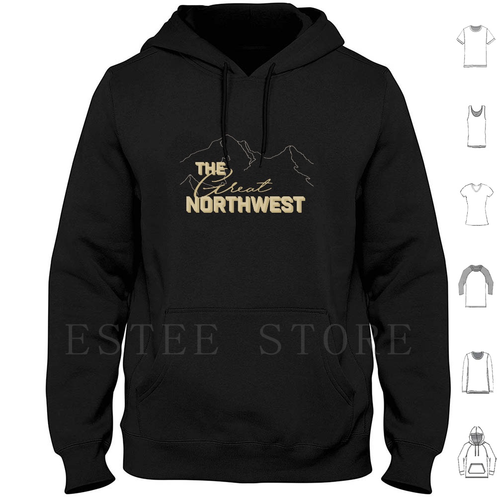 Mountain Biking Oregon - The Great Northwest Hoodies Long Sleeve