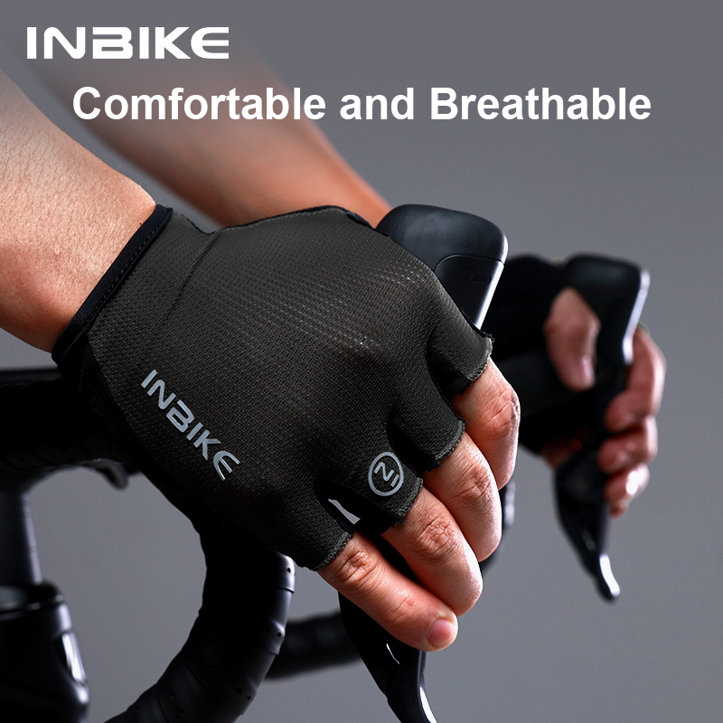 Mountain Biking Gloves Mens - INBIKE Bike Half Finger Cycling Gloves