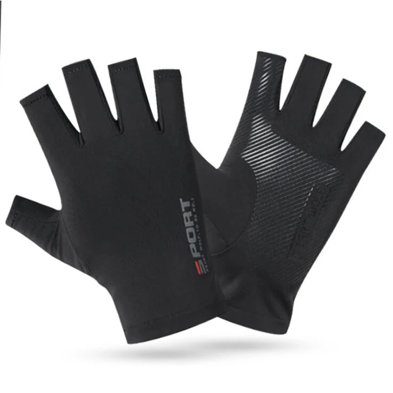 Mountain Biking Gloves Mens - 1Pair Half Finger Cycling Gloves Anti-slip