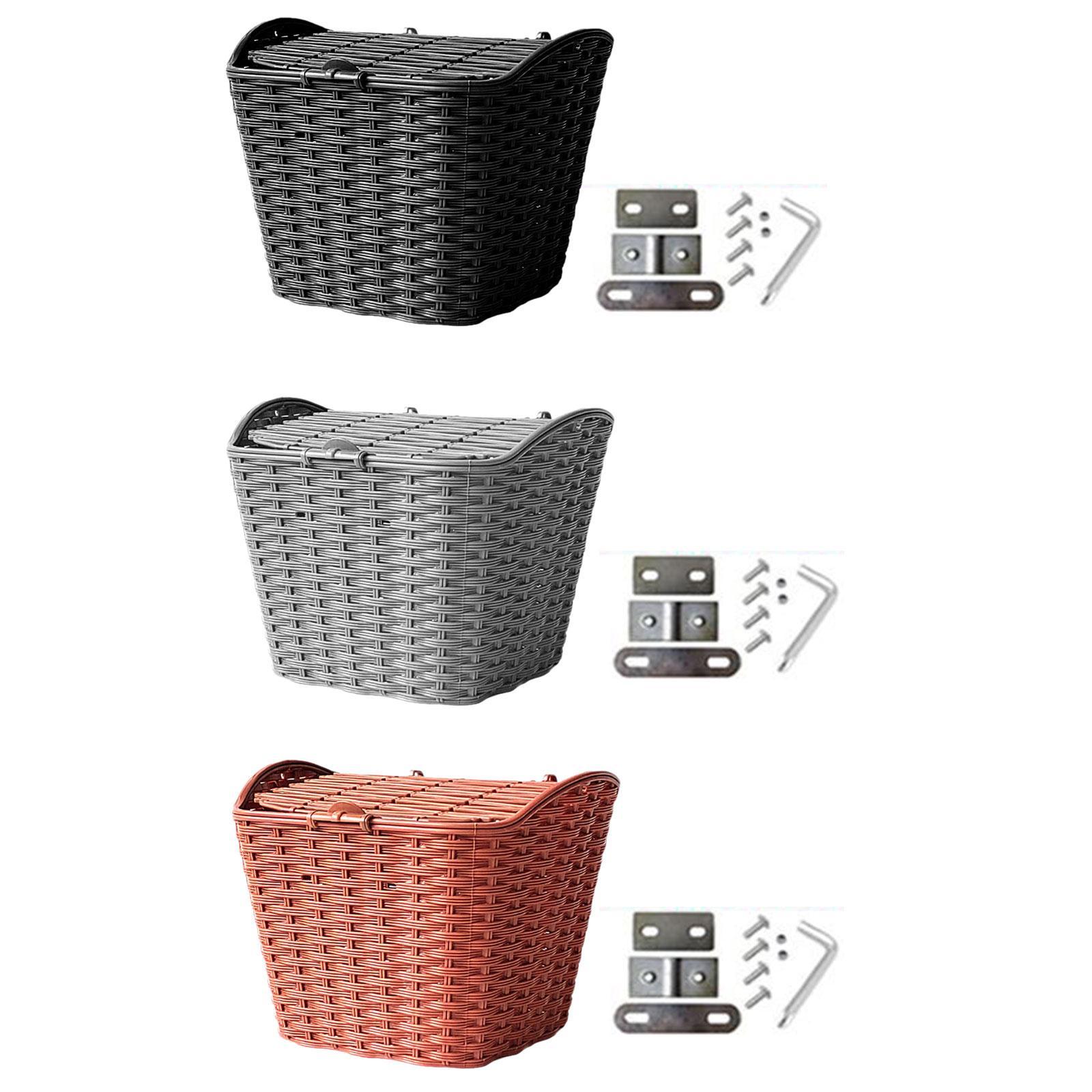 Mountain Biking Books - Bike Basket with Lid Sturdy Cycling
