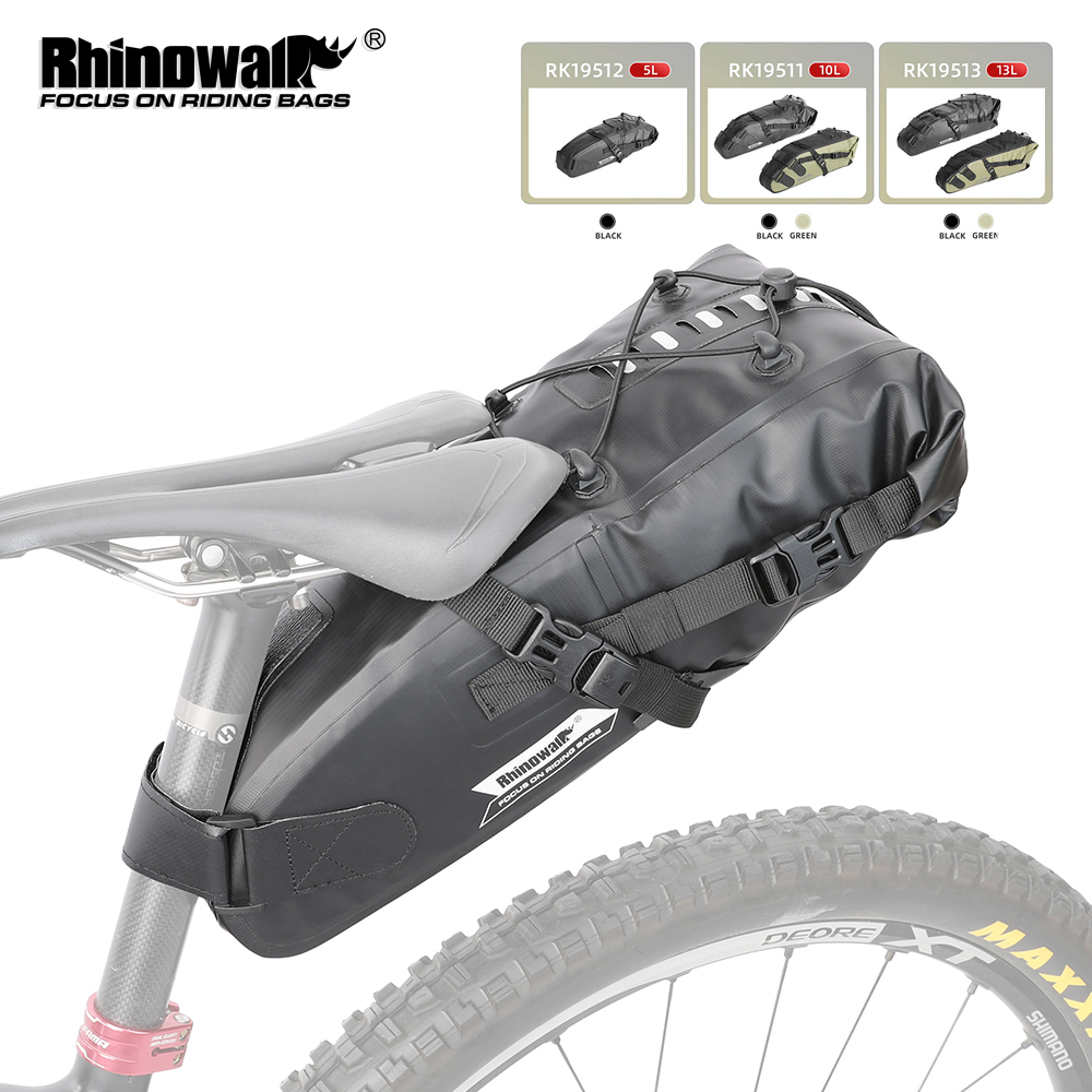 Mountain Biking Bag - Rhinowalk Bicycle Saddle Bag 5L-13L Waterproof