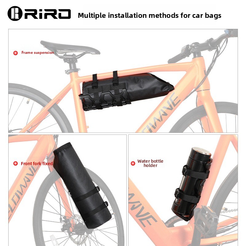 Mountain Biking Bag - RIRO Bicycle Bag Multifunctional Frame Front