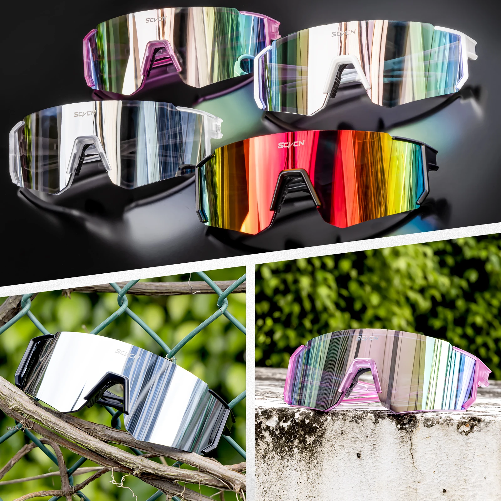 SCVCN New Photochromic Cycling - Mountain Biking Sunglasses review and price