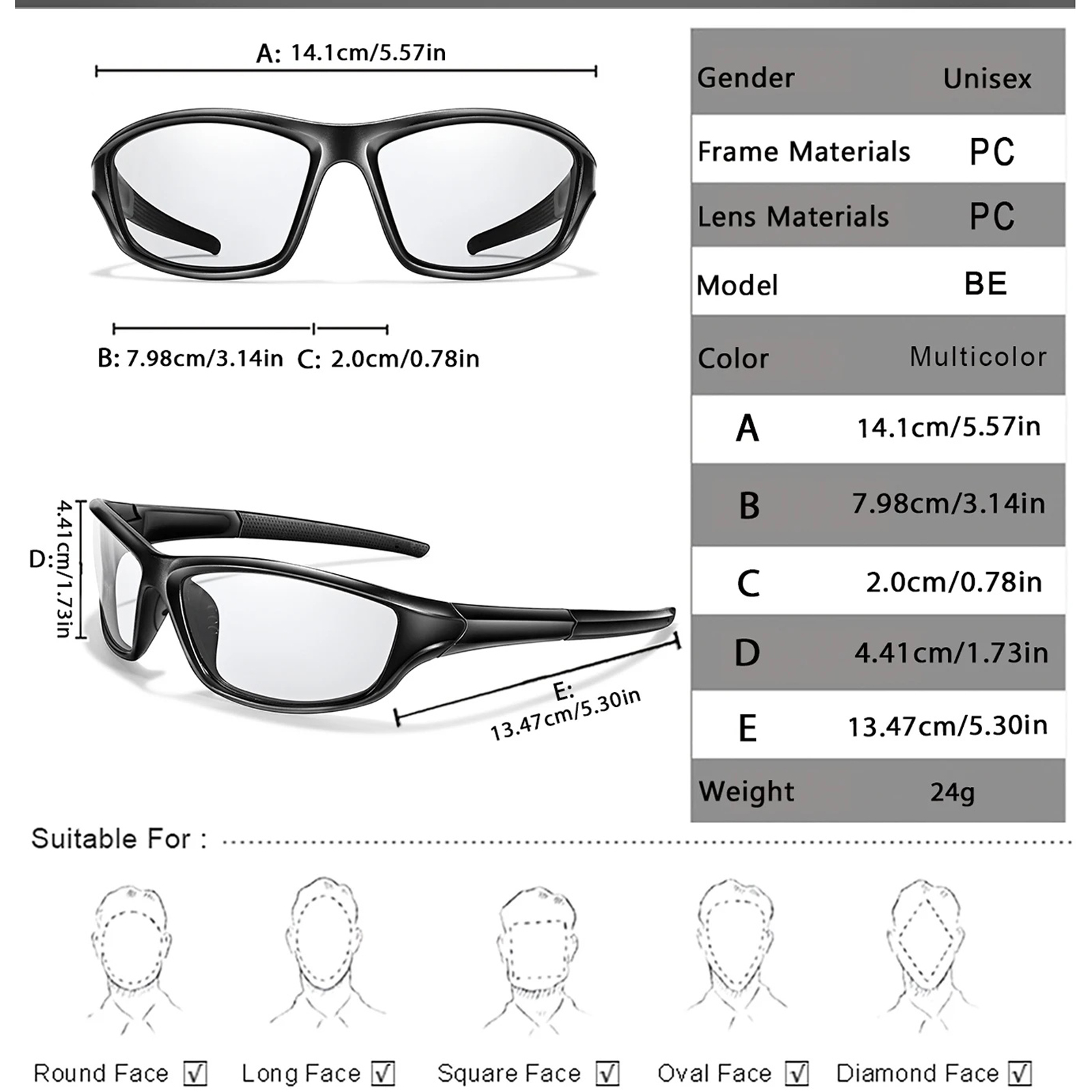 Photochromic Cycling Glasses B - Mountain Biking Sunglasses review and price