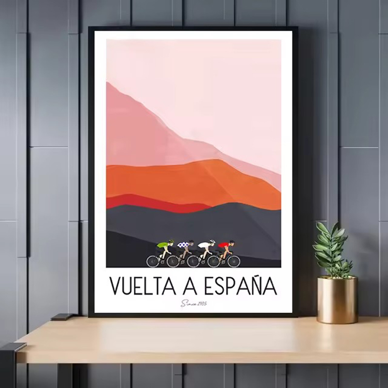 Watercolor Cycling Race Cyclis - Mountain Biking France review and price