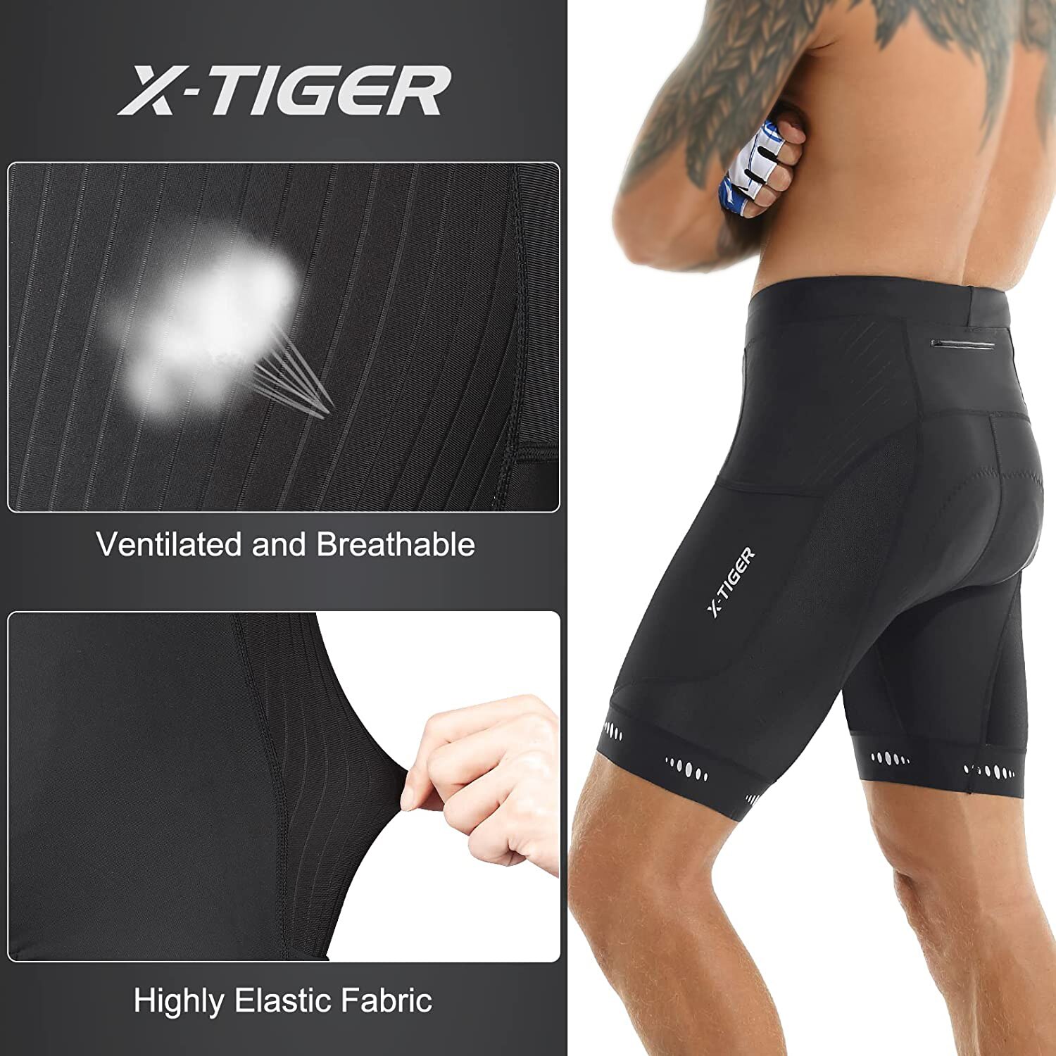 X-TIGER Men Cycling Shorts wit - Mountain Biking Body Armour review and price