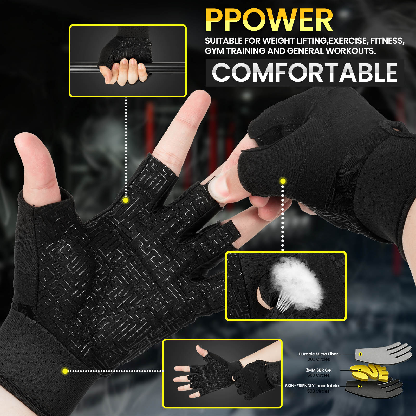 Gym Gloves for Men Sports Mult - Mountain Biking Gloves Mens review and price