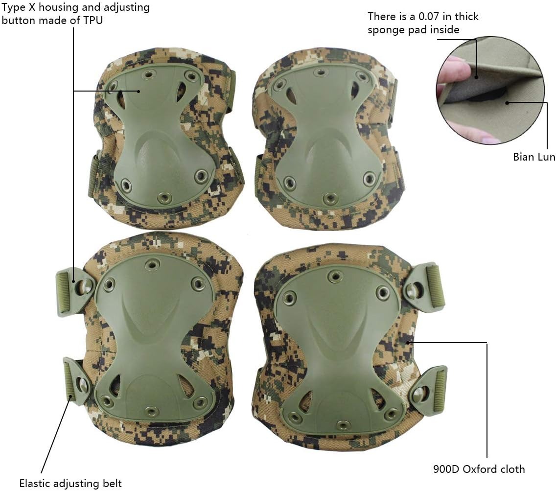 SSUNTAK Camo Tactical Knee Elb - Mountain Biking Knee Pads review and price