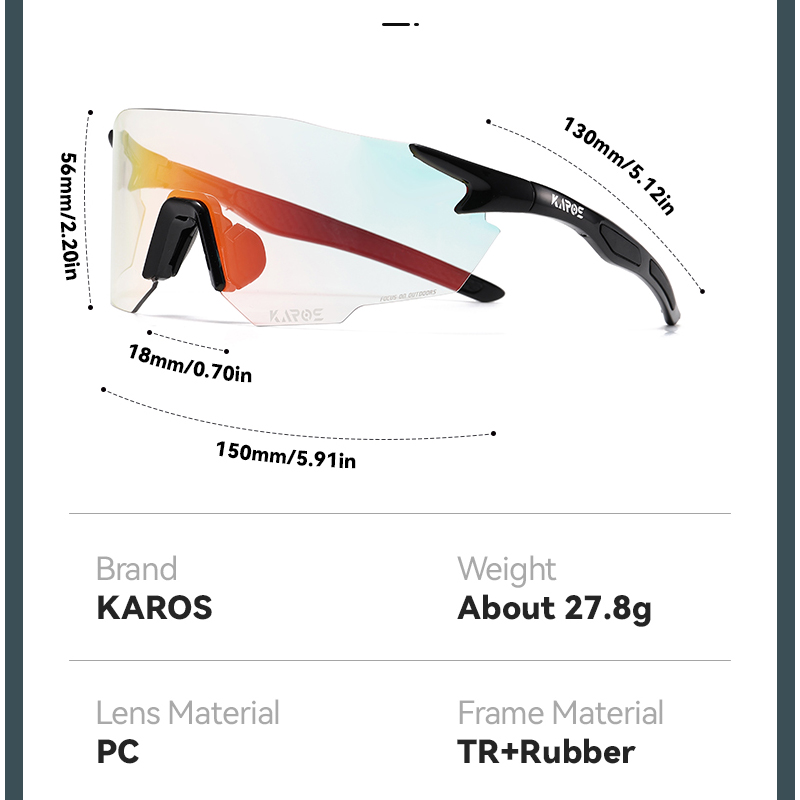 KAROS Photochromic Cycling Gla - Mountain Biking Sunglasses review and price
