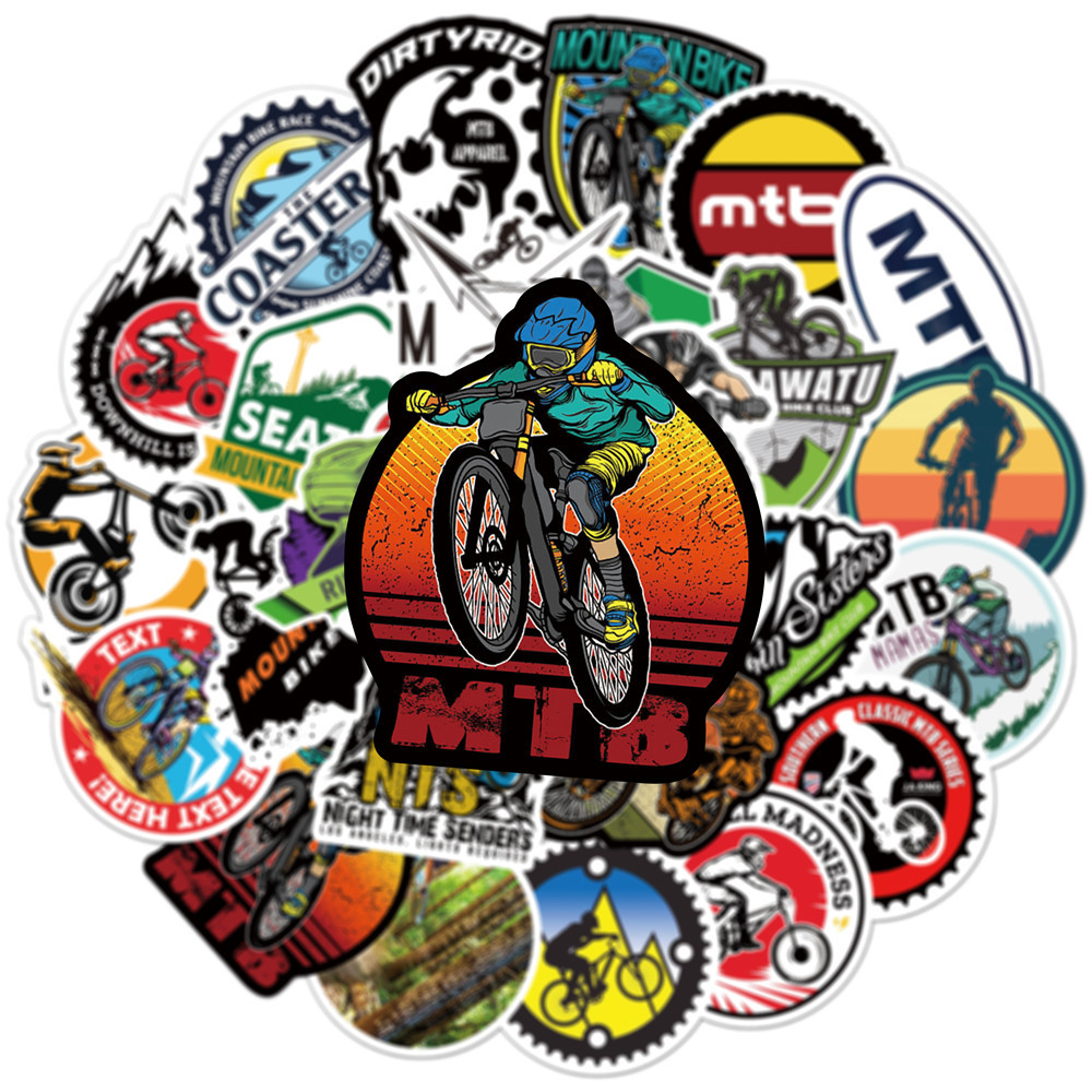 10/30/50pcs Cartoon Mountain B - Mountain Biking Cartoon review and price